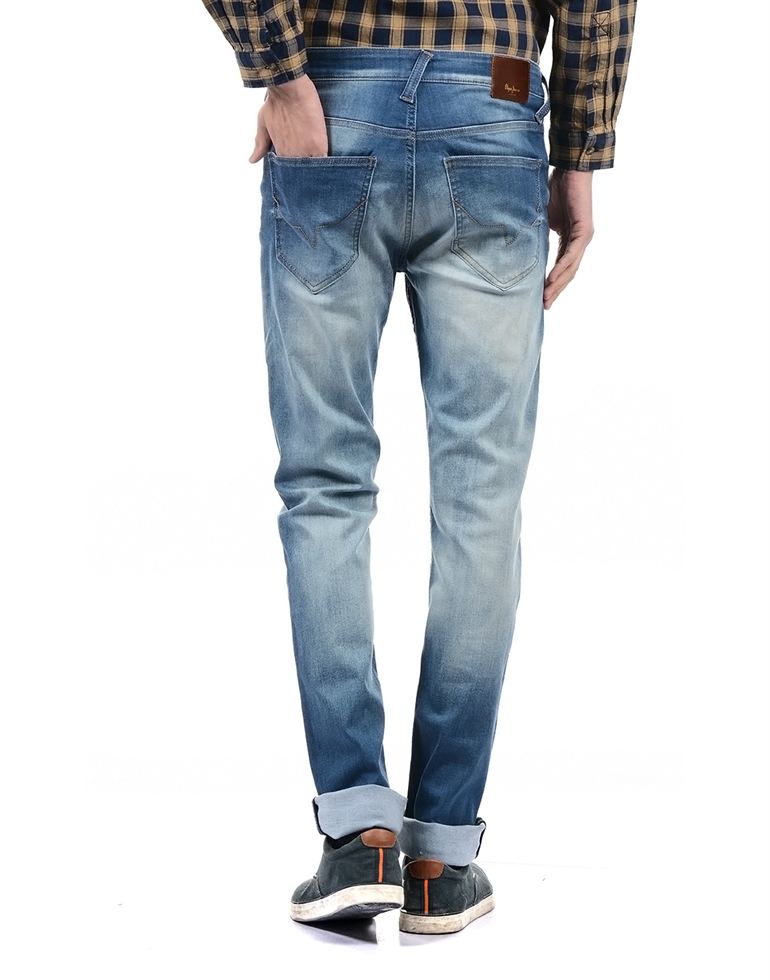 Pepe Jeans London Men Solid Casual Wear Jeans